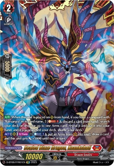 Image for Sealed Blaze Dragon, Kaankshati (FFR) (D-BT09: Dragontree Invasion) (D-BT09/FFR01EN) - Cardfight Vanguard
