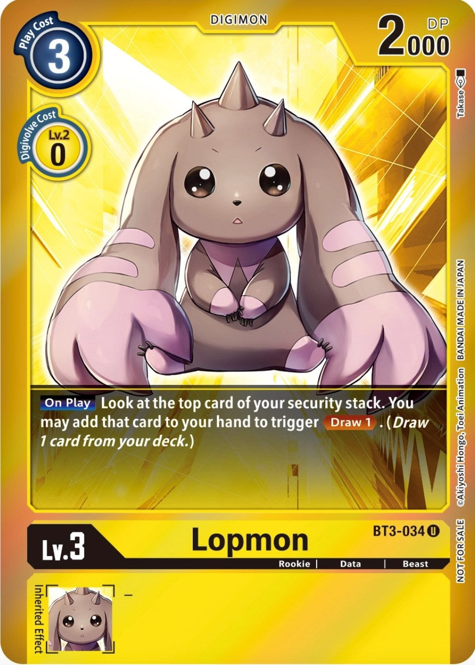 Image for Lopmon (Event Pack 4) (BT01-03A) (BT3-034 U) - Digimon Card Game
