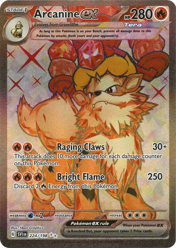 Image for Arcanine ex (SV01: Scarlet & Violet Base Set) (224/198) - Pokemon
