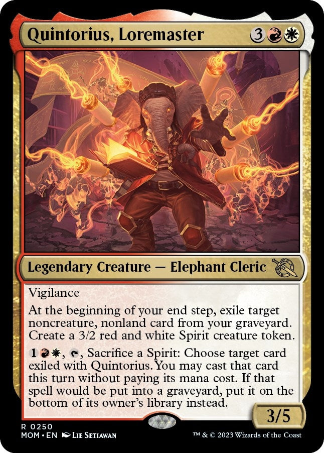 Image for Quintorius, Loremaster (March of the Machine) (250) - Magic: The Gathering