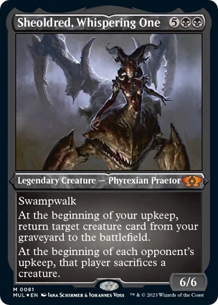 Image for Sheoldred, Whispering One (Foil Etched) (March of the Machine: Multiverse Legends) (81) - Magic: The Gathering