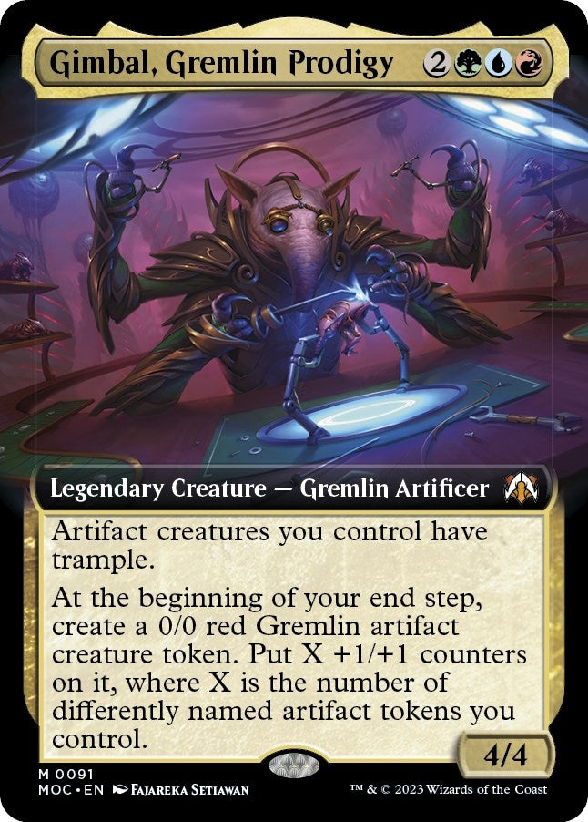 Image for Gimbal, Gremlin Prodigy (Extended Art) (Commander: March of the Machine) (91) - Magic: The Gathering