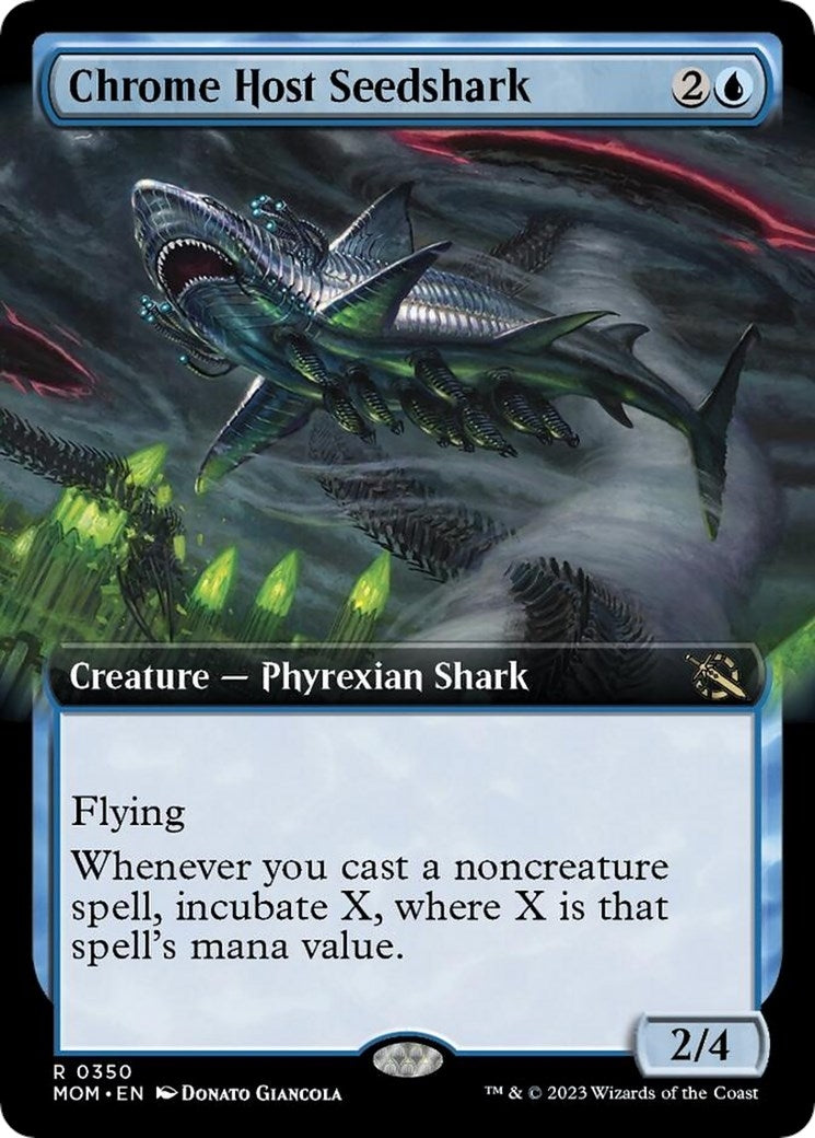 Image for Chrome Host Seedshark (Extended Art) (March of the Machine) (350) - Magic: The Gathering