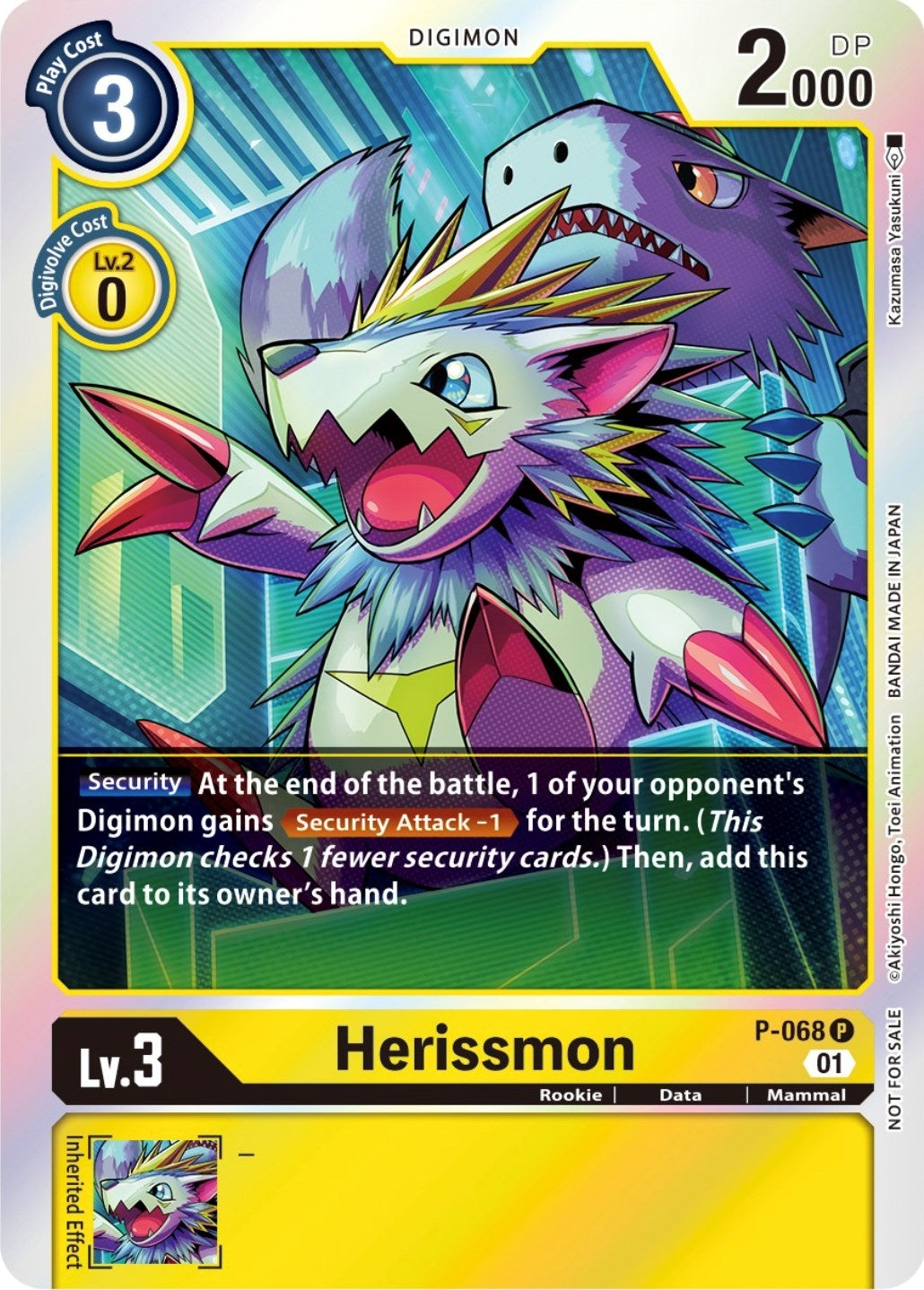 Image for Herissmon - P-068 (Limited Card Pack) - Digimon Card Game