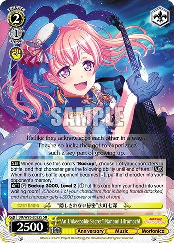 Image for "An Unkeepable Secret" Nanami Hiromachi (SR) (BanG Dream! Girls Band Party! 5th Anniversary) (BD/W95-E022S SR) - Weiss Schwarz