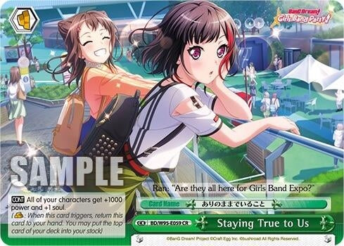 Image for Staying True to Us (BanG Dream! Girls Band Party! 5th Anniversary) (BD/W95-E059 CR) - Weiss Schwarz