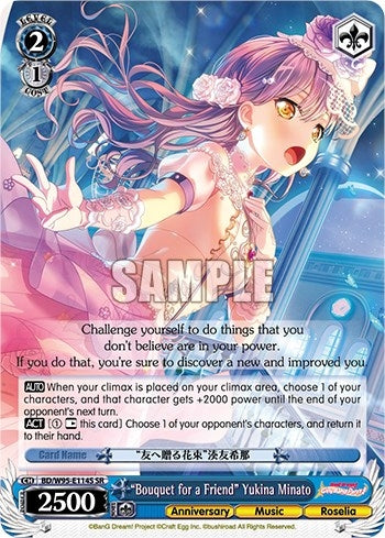 Image for "Bouquet for a Friend" Yukina Minato (SR) (BanG Dream! Girls Band Party! 5th Anniversary) (BD/W95-E114S SR) - Weiss Schwarz