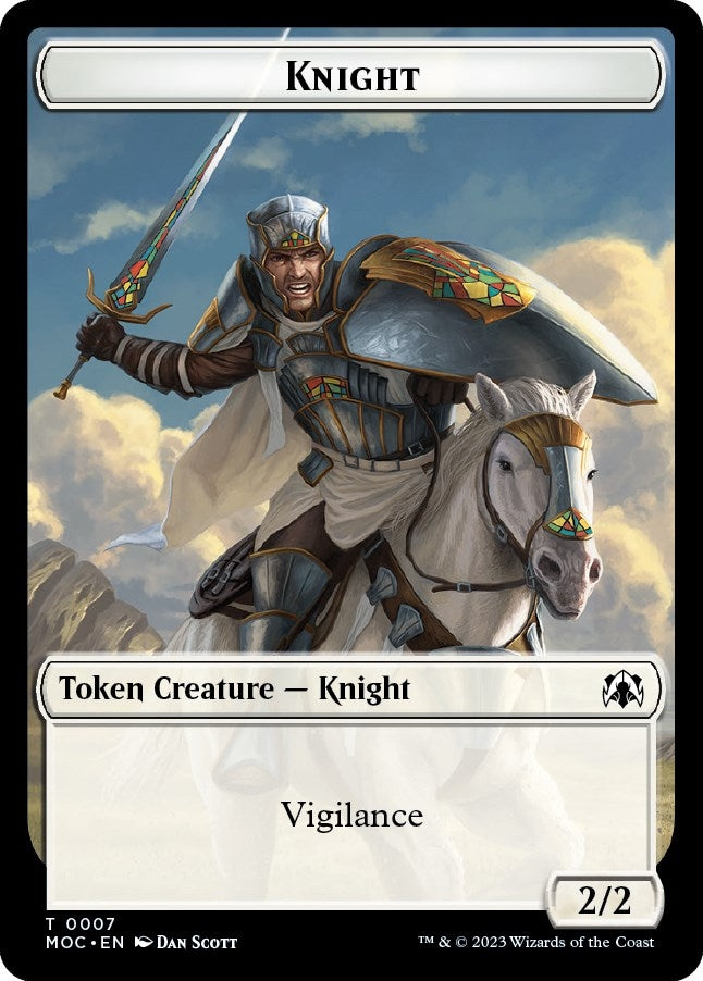 Image for Knight (7) // Spirit (14) Double-sided Token (Commander: March of the Machine) (14 // 7) - Magic: The Gathering