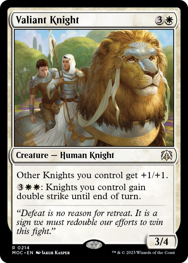 Image for Valiant Knight (Commander: March of the Machine) (214) - Magic: The Gathering