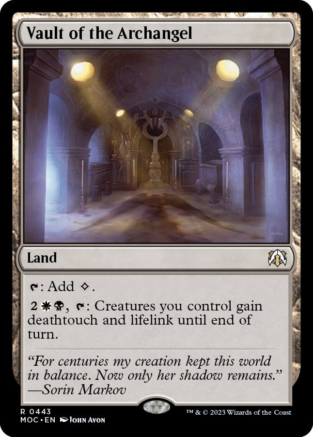 Image for Vault of the Archangel (Commander: March of the Machine) (443) - Magic: The Gathering