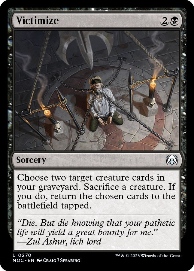 Image for Victimize (Commander: March of the Machine) (270) - Magic: The Gathering