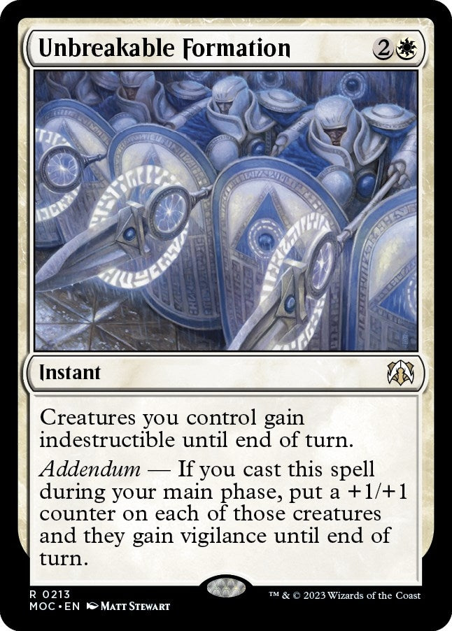 Image for Unbreakable Formation (Commander: March of the Machine) (213) - Magic: The Gathering
