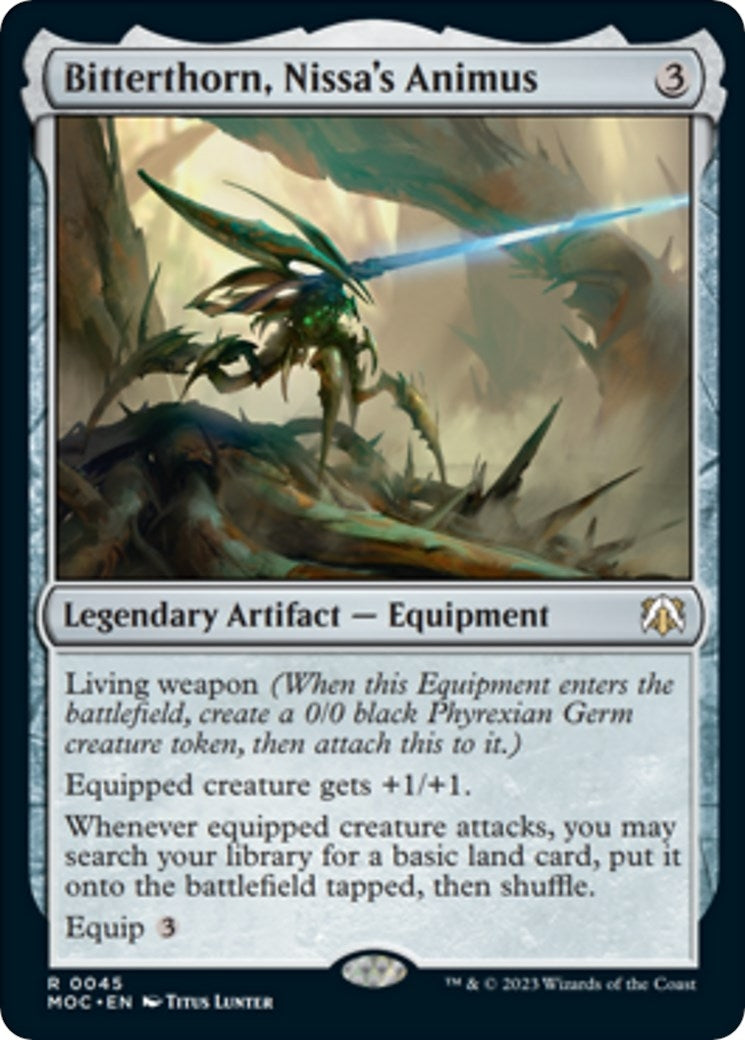 Image for Bitterthorn, Nissa's Animus (Commander: March of the Machine) (45) - Magic: The Gathering