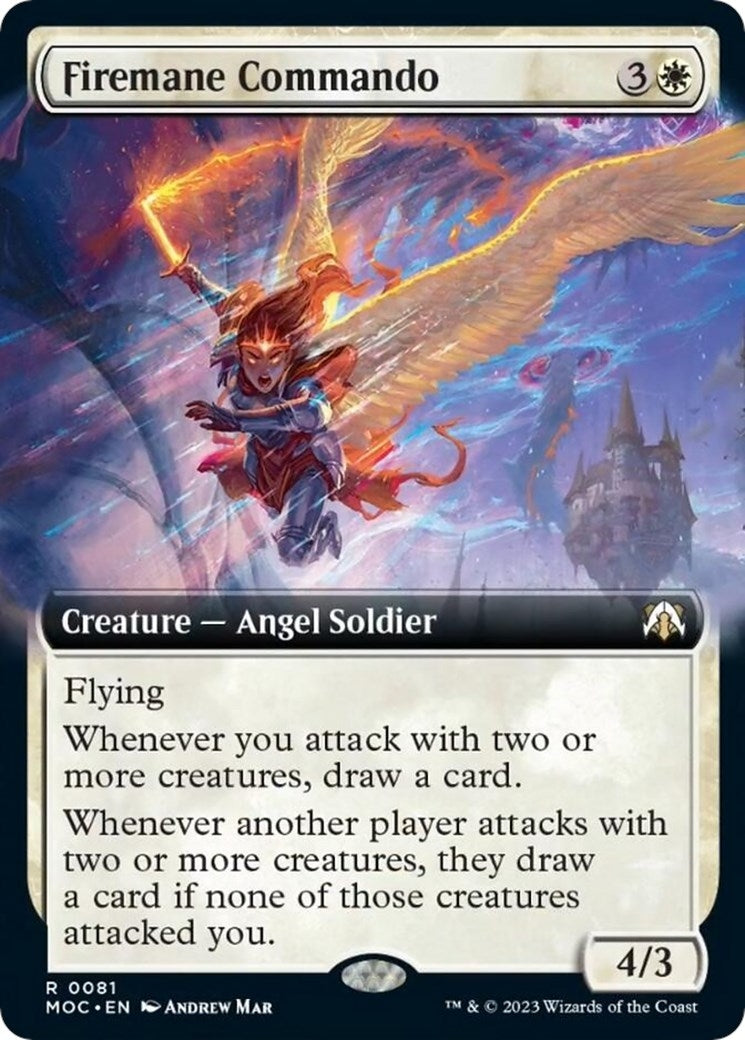 Image for Firemane Commando (Extended Art) (Commander: March of the Machine) (81) - Magic: The Gathering