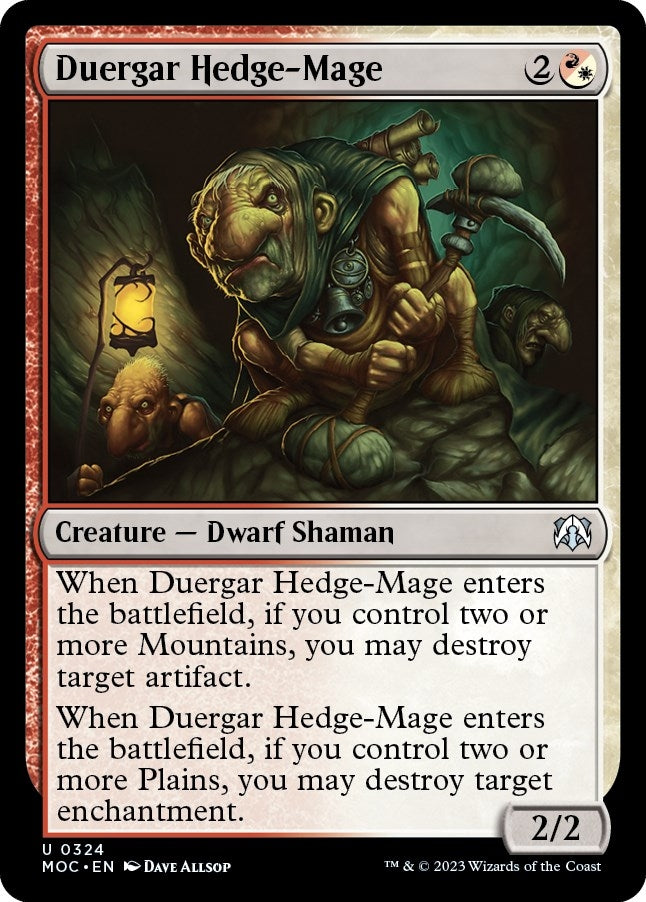 Image for Duergar Hedge-Mage (Commander: March of the Machine) (324) - Magic: The Gathering