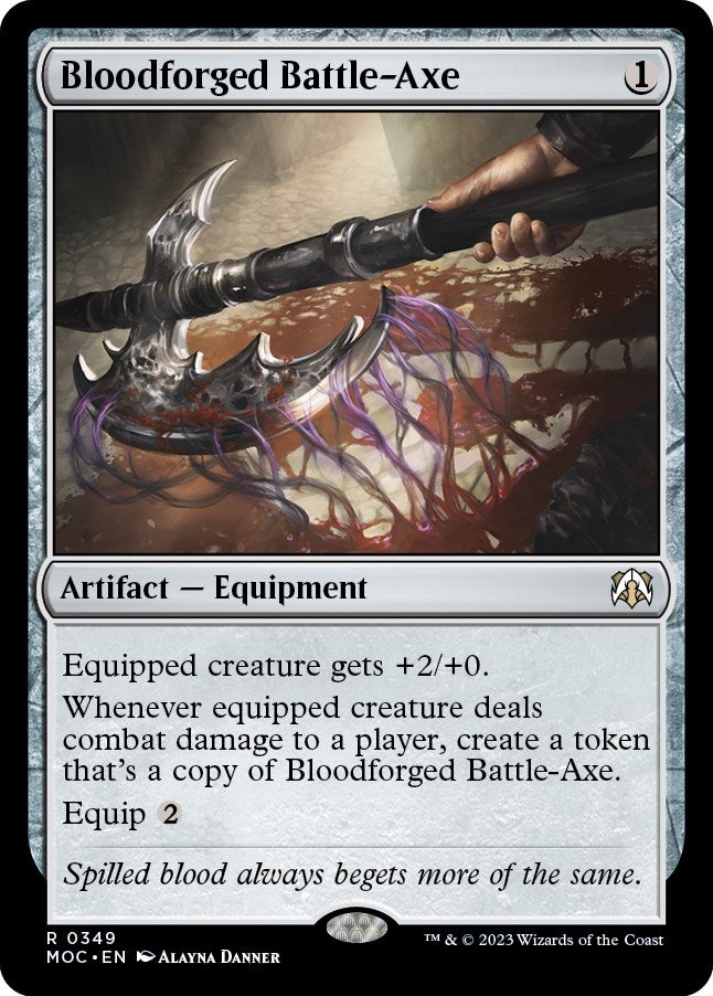 Image for Bloodforged Battle-Axe (Commander: March of the Machine) (349) - Magic: The Gathering