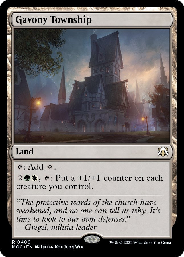 Image for Gavony Township (Commander: March of the Machine) (406) - Magic: The Gathering
