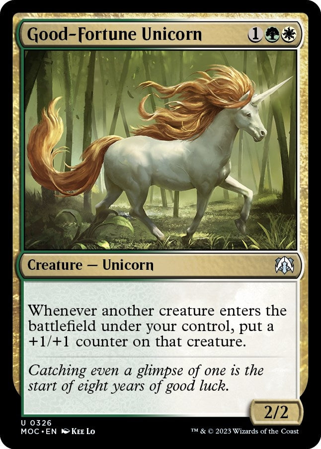 Image for Good-Fortune Unicorn (Commander: March of the Machine) (326) - Magic: The Gathering