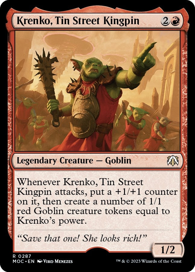 Image for Krenko, Tin Street Kingpin (Commander: March of the Machine) (287) - Magic: The Gathering
