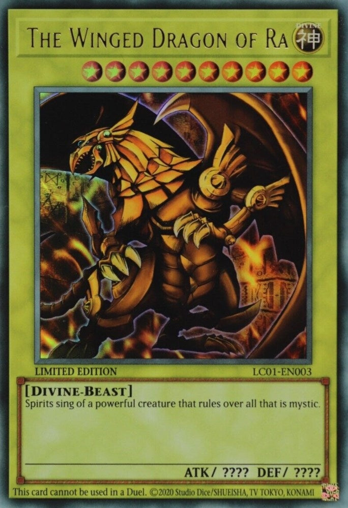 Image for The Winged Dragon of Ra (25th Anniversary Edition) (Legendary Collection: 25th Anniversary Edition) (LC01-EN003) - YuGiOh
