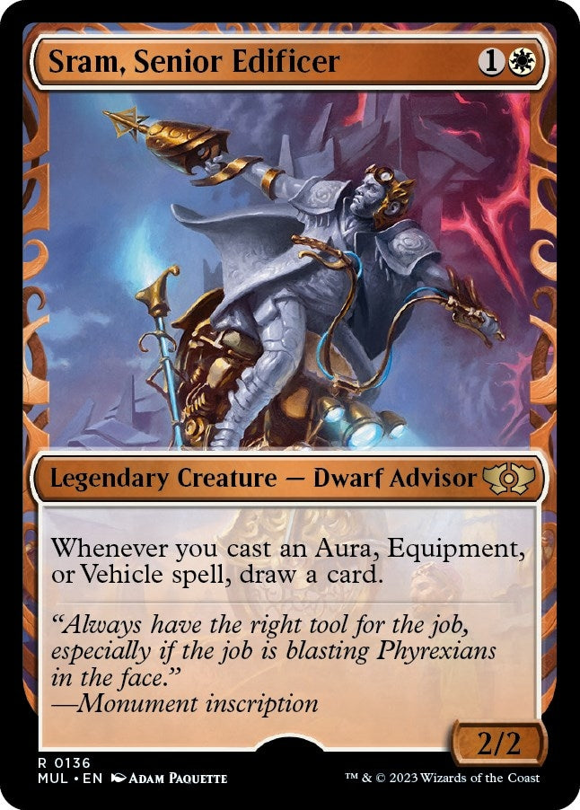 Image for Sram, Senior Edificer (Halo Foil) (March of the Machine: Multiverse Legends) (136) - Magic: The Gathering