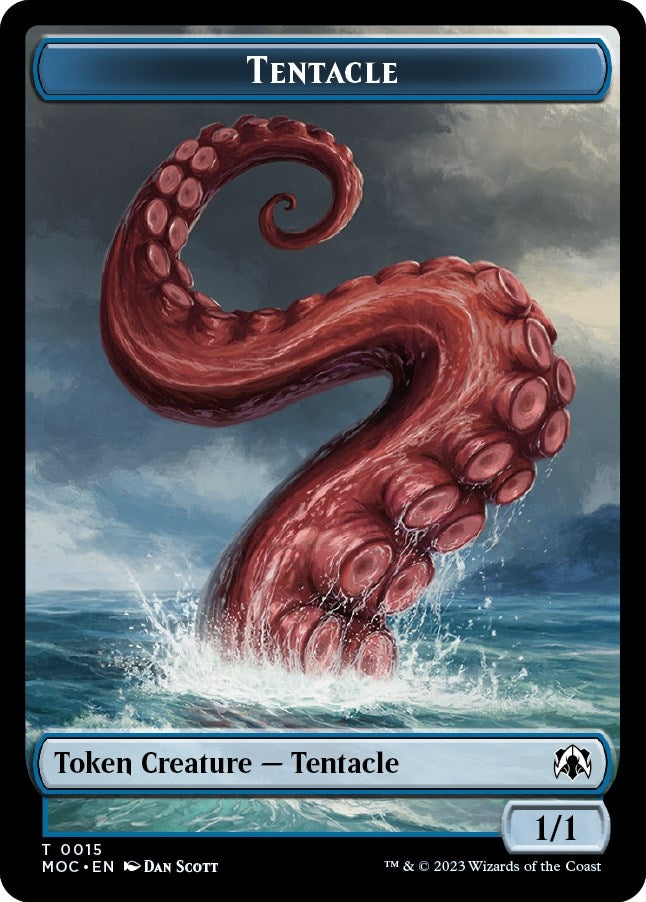 Image for Tentacle // Human Double-sided Token (Commander: March of the Machine) (15 // 26) - Magic: The Gathering