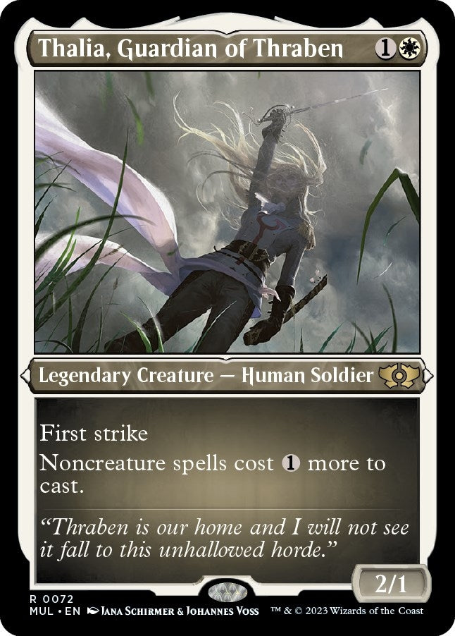 Image for Thalia, Guardian of Thraben (Foil Etched) (March of the Machine: Multiverse Legends) (72) - Magic: The Gathering