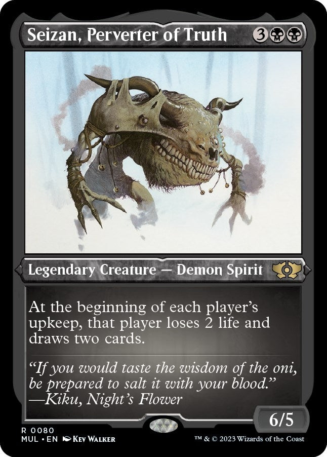 Image for Seizan, Perverter of Truth (Foil Etched) (March of the Machine: Multiverse Legends) (80) - Magic: The Gathering