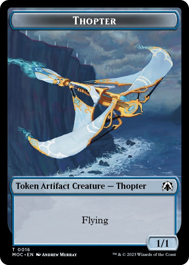 Image for Thopter // Gold Double-sided Token (Commander: March of the Machine) (16 // 36) - Magic: The Gathering