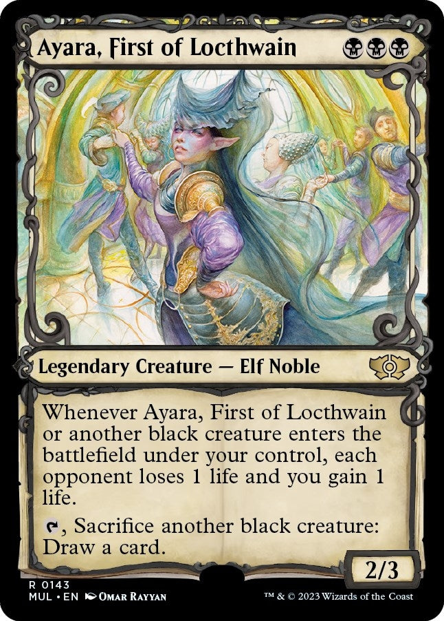 Image for Ayara, First of Locthwain (Halo Foil) (March of the Machine: Multiverse Legends) (143) - Magic: The Gathering