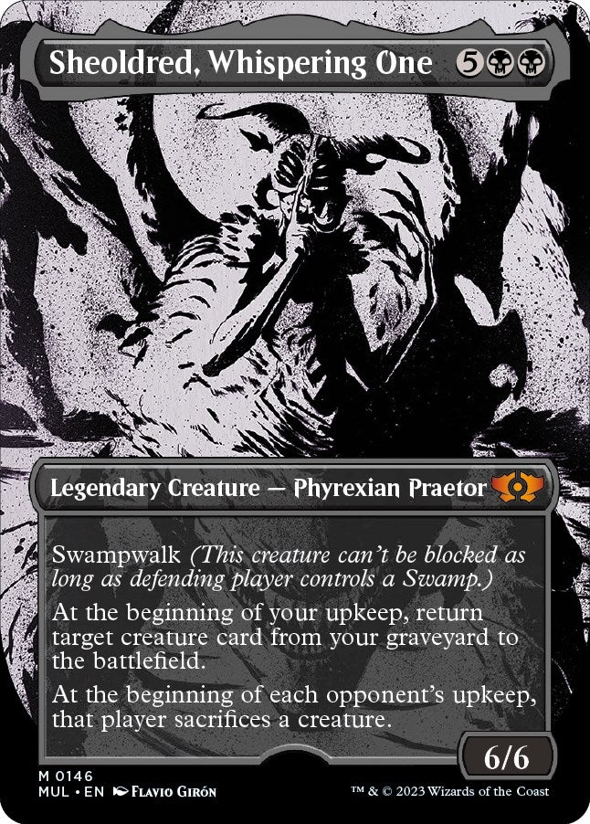 Image for Sheoldred, Whispering One (Halo Foil) (March of the Machine: Multiverse Legends) (146) - Magic: The Gathering