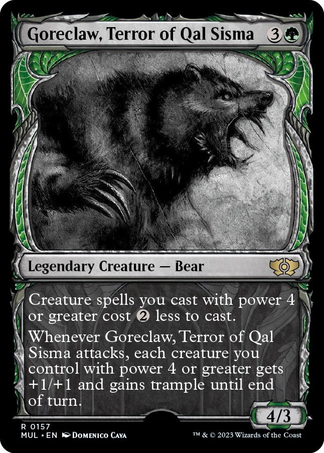 Image for Goreclaw, Terror of Qal Sisma (Halo Foil) (March of the Machine: Multiverse Legends) (157) - Magic: The Gathering