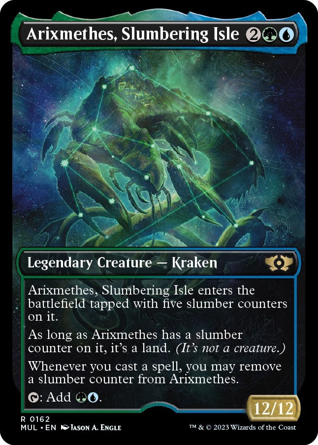 Image for Arixmethes, Slumbering Isle (Halo Foil) (March of the Machine: Multiverse Legends) (162) - Magic: The Gathering