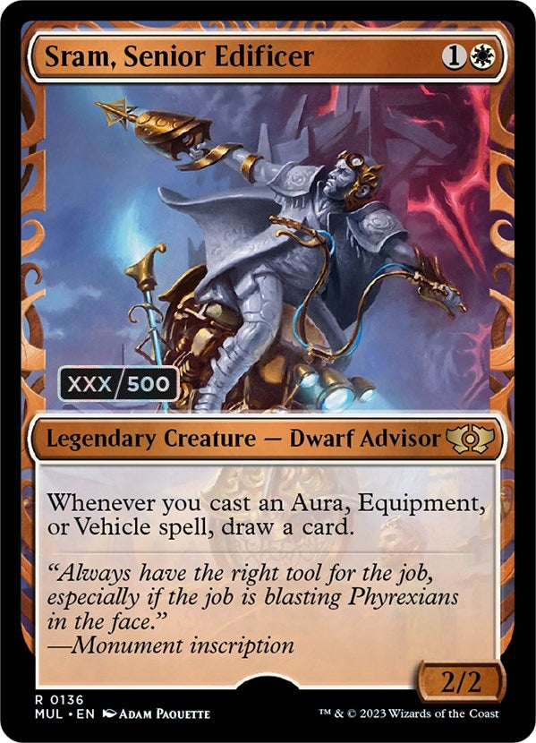 Image for Sram, Senior Edificer (Serial Numbered) (March of the Machine: Multiverse Legends) (136) - Magic: The Gathering