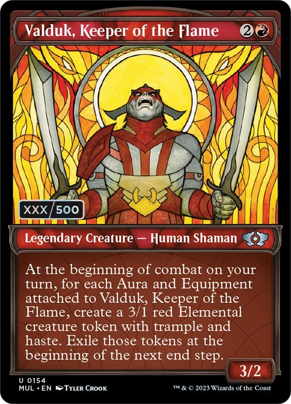 Image for Valduk, Keeper of the Flame (Serial Numbered) (March of the Machine: Multiverse Legends) (154) - Magic: The Gathering