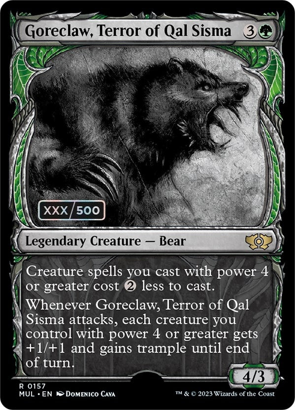 Image for Goreclaw, Terror of Qal Sisma (Serial Numbered) (March of the Machine: Multiverse Legends) (157) - Magic: The Gathering