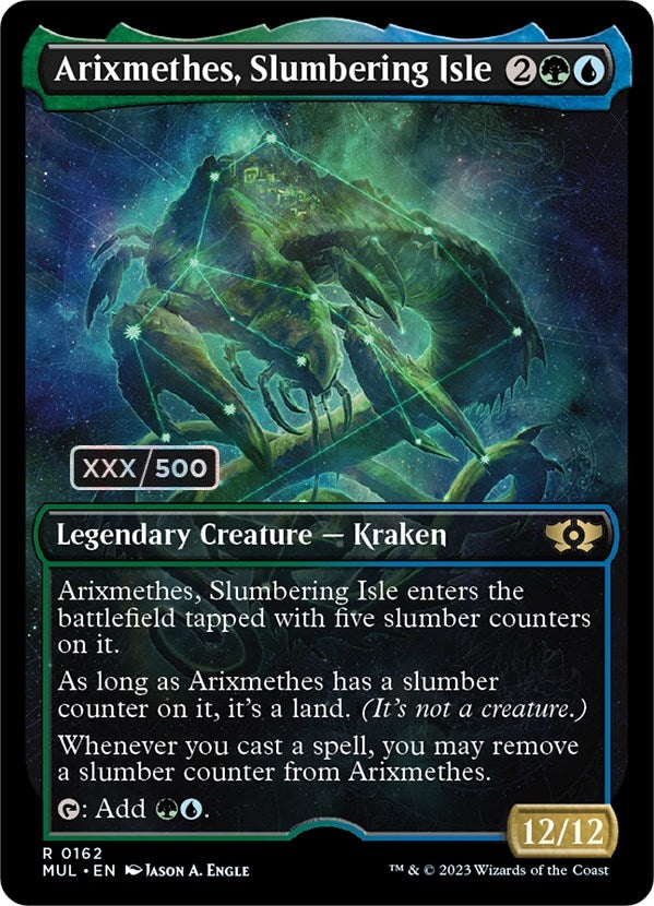 Image for Arixmethes, Slumbering Isle (Serial Numbered) (March of the Machine: Multiverse Legends) (162) - Magic: The Gathering