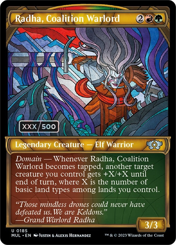 Image for Radha, Coalition Warlord (Serial Numbered) (March of the Machine: Multiverse Legends) (185) - Magic: The Gathering