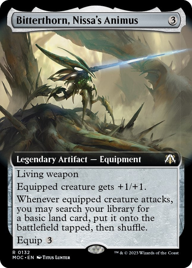 Image for Bitterthorn, Nissa's Animus (Extended Art) (Commander: March of the Machine) (132) - Magic: The Gathering