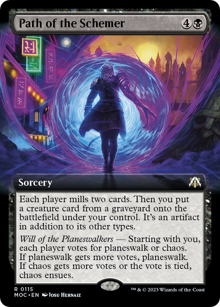 Image for Path of the Schemer (Extended Art) (Commander: March of the Machine) (115) - Magic: The Gathering