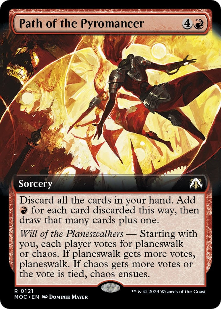 Image for Path of the Pyromancer (Extended Art) (Commander: March of the Machine) (121) - Magic: The Gathering