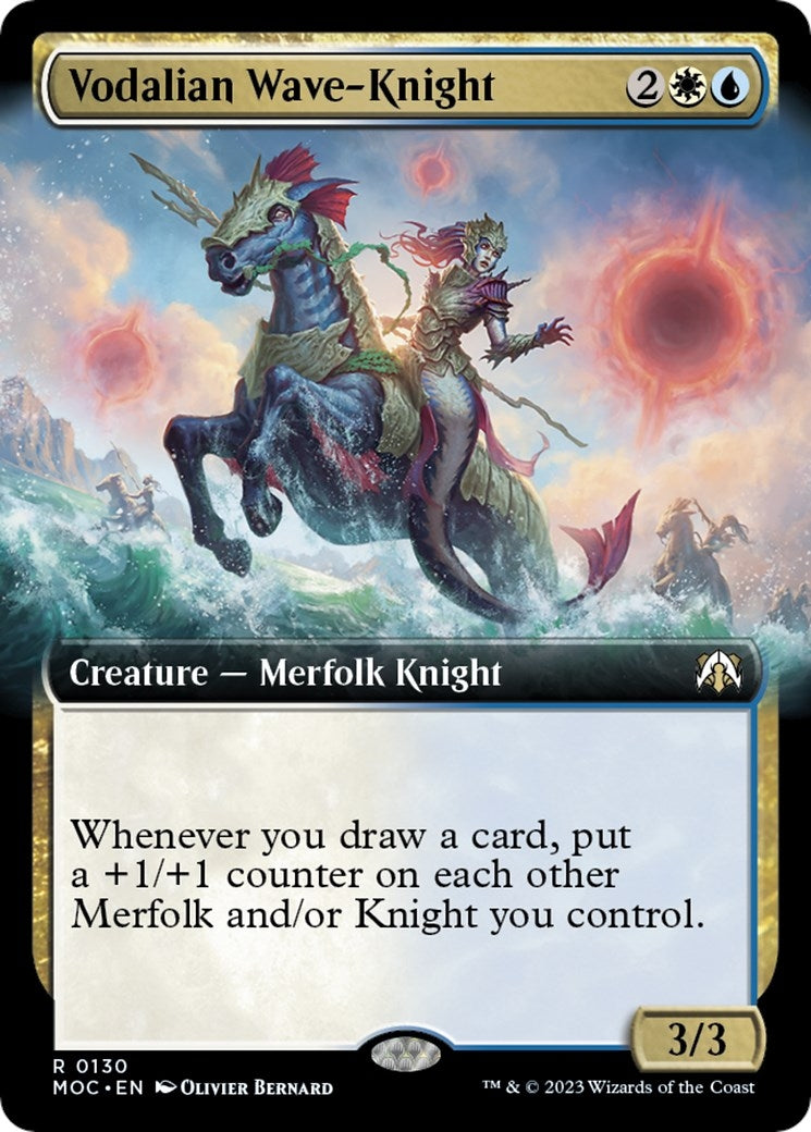 Image for Vodalian Wave-Knight (Extended Art) (Commander: March of the Machine) (130) - Magic: The Gathering