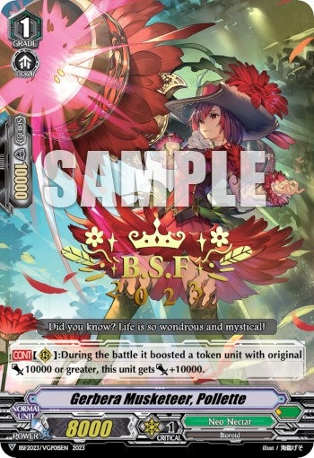 Image for Gerbera Musketeer, Pollette (BCS Hot-Stamp) (Bushiroad Event Cards) (BSF2023/VGP01) - Cardfight Vanguard