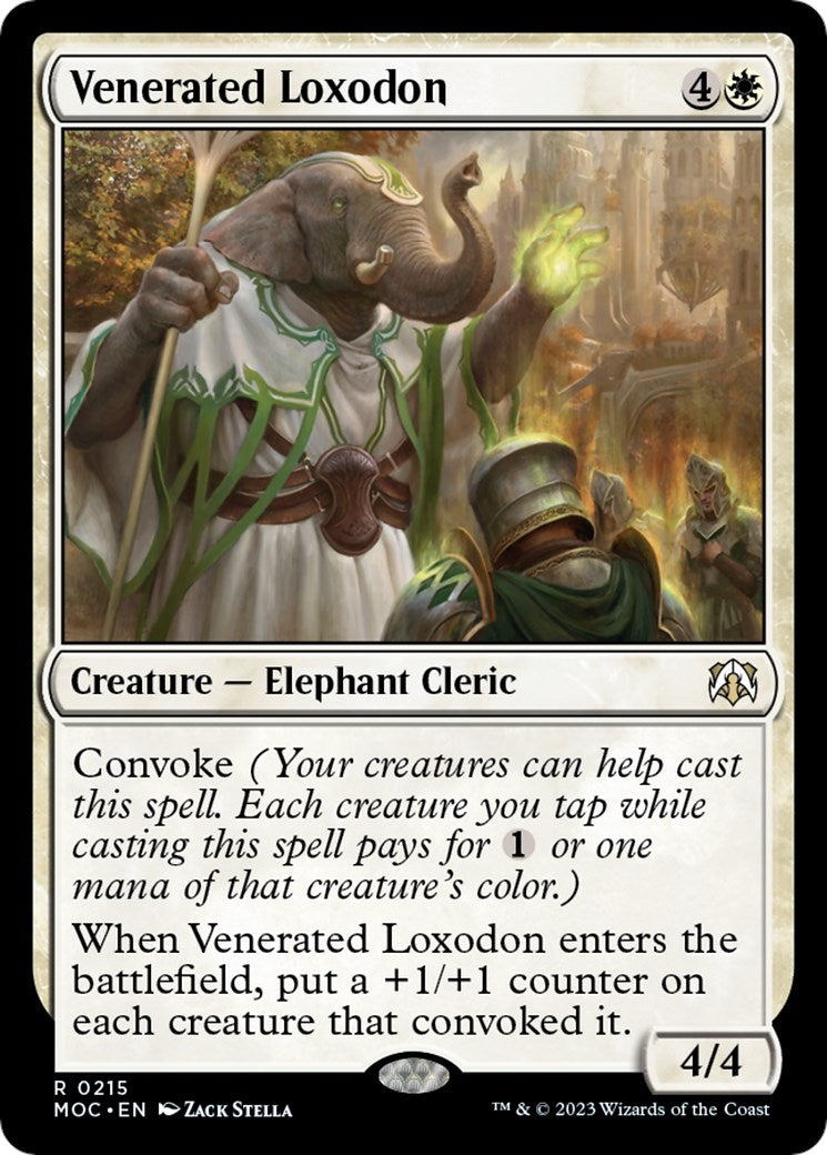 Image for Venerated Loxodon (Commander: March of the Machine) (215) - Magic: The Gathering