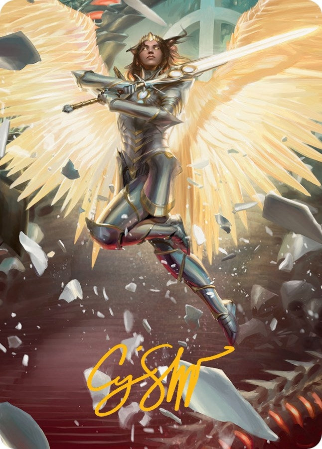 Image for Archangel Elspeth Art Card (Gold-Stamped Signature) (Art Series: March of the Machine) (1) - Magic: The Gathering