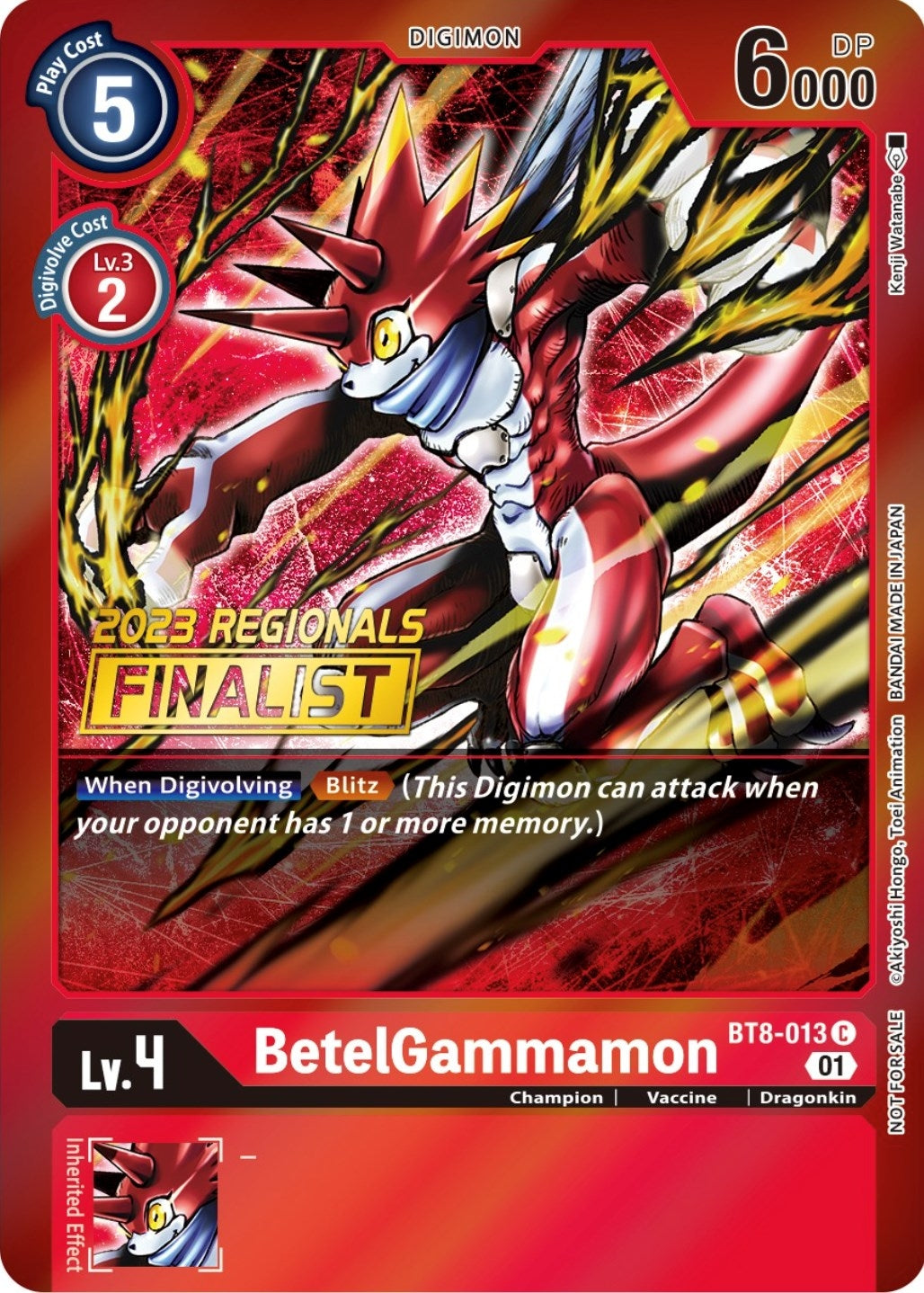 Image for BetelGammamon (2023 Regionals Finalist) (BT8-013 C) [New Awakening] - Digimon Card Game