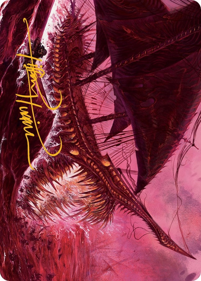 Image for Marauding Dreadship Art Card (Gold-Stamped Signature) (Art Series: March of the Machine) (36) - Magic: The Gathering