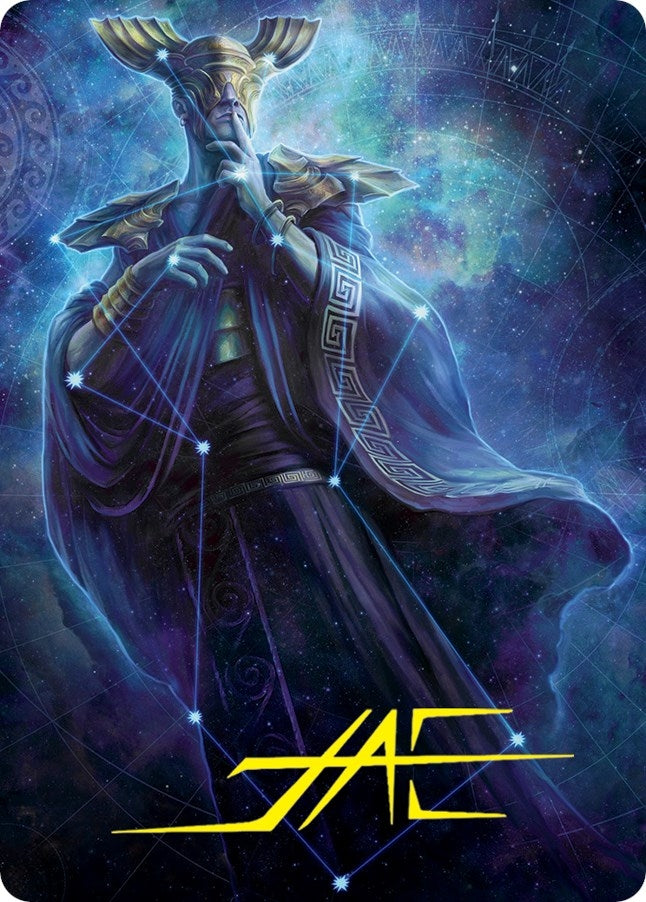 Image for Atris, Oracle of Half-Truths Art Card (Gold-Stamped Signature) (Art Series: March of the Machine) (78) - Magic: The Gathering