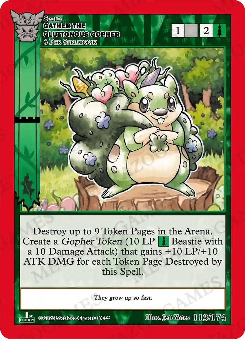 Image for Gather the Gluttonous Gopher (Native: First Edition) (113/174) - MetaZoo