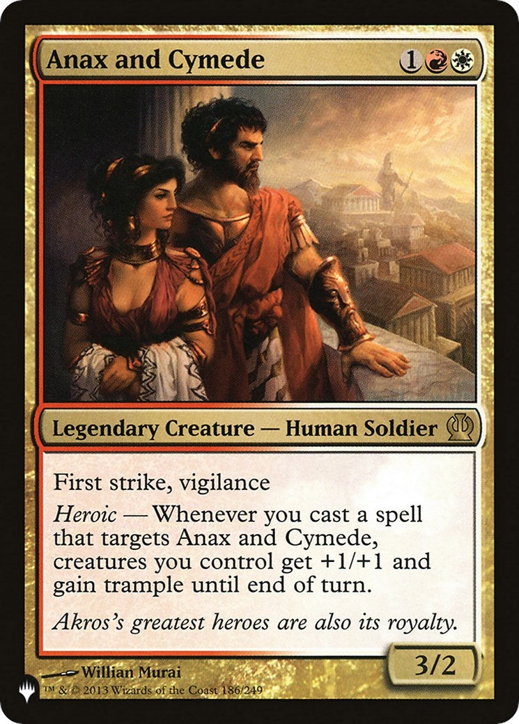 Image for Anax and Cymede (The List Reprints) (186/249) - Magic: The Gathering